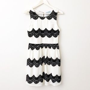 Lace Embroidered Fit and Flare Dress